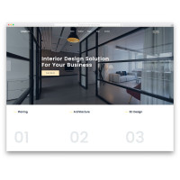 Interior эффектный шаблон сайта дизайнера интерьера