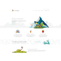 ✅ Triangle творческий шаблон на bootstrap