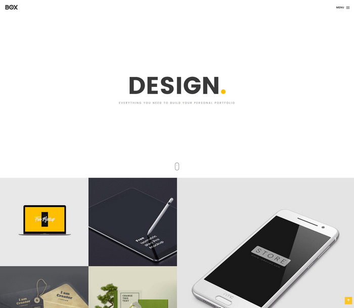 Design бесплатный шаблон для портфолио