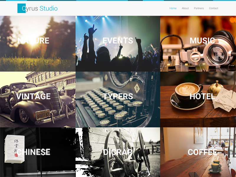 Cyrus Studio одностраничный шаблон для портфолио