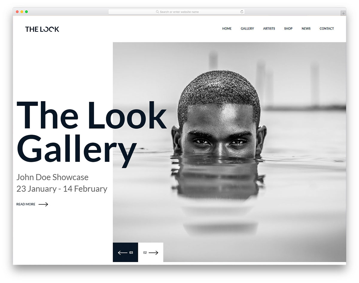 The Look шаблон сайта для фотографа или художника