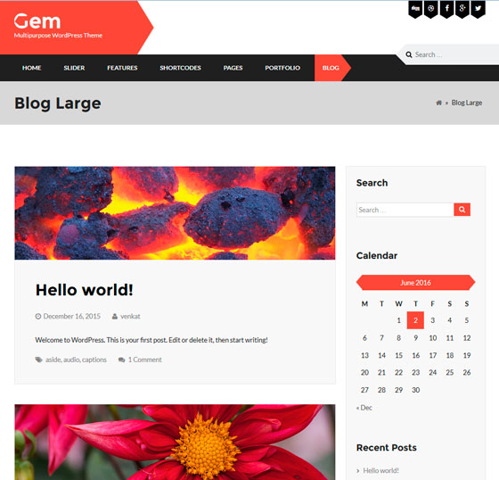 Gem шаблон для WordPress