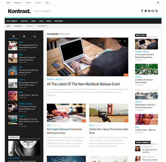 Kontrast шаблон для WordPress