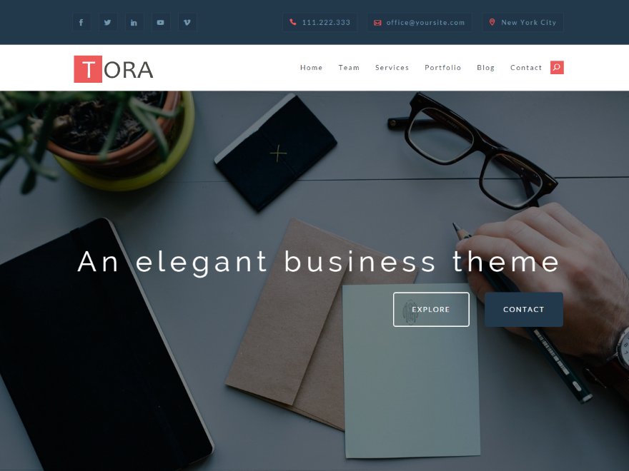 Tora шаблон для WordPress