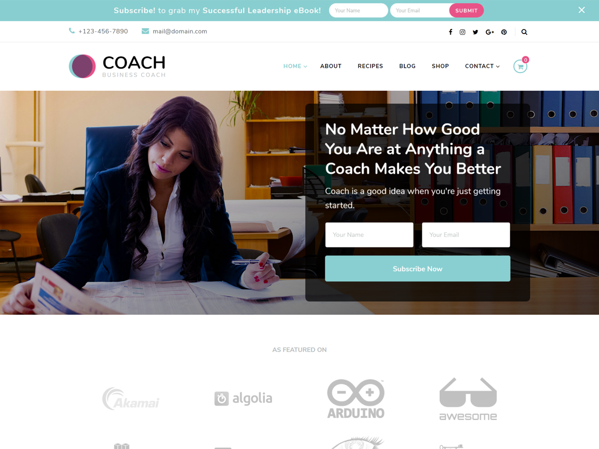 Blossom Coach шаблон для WordPress