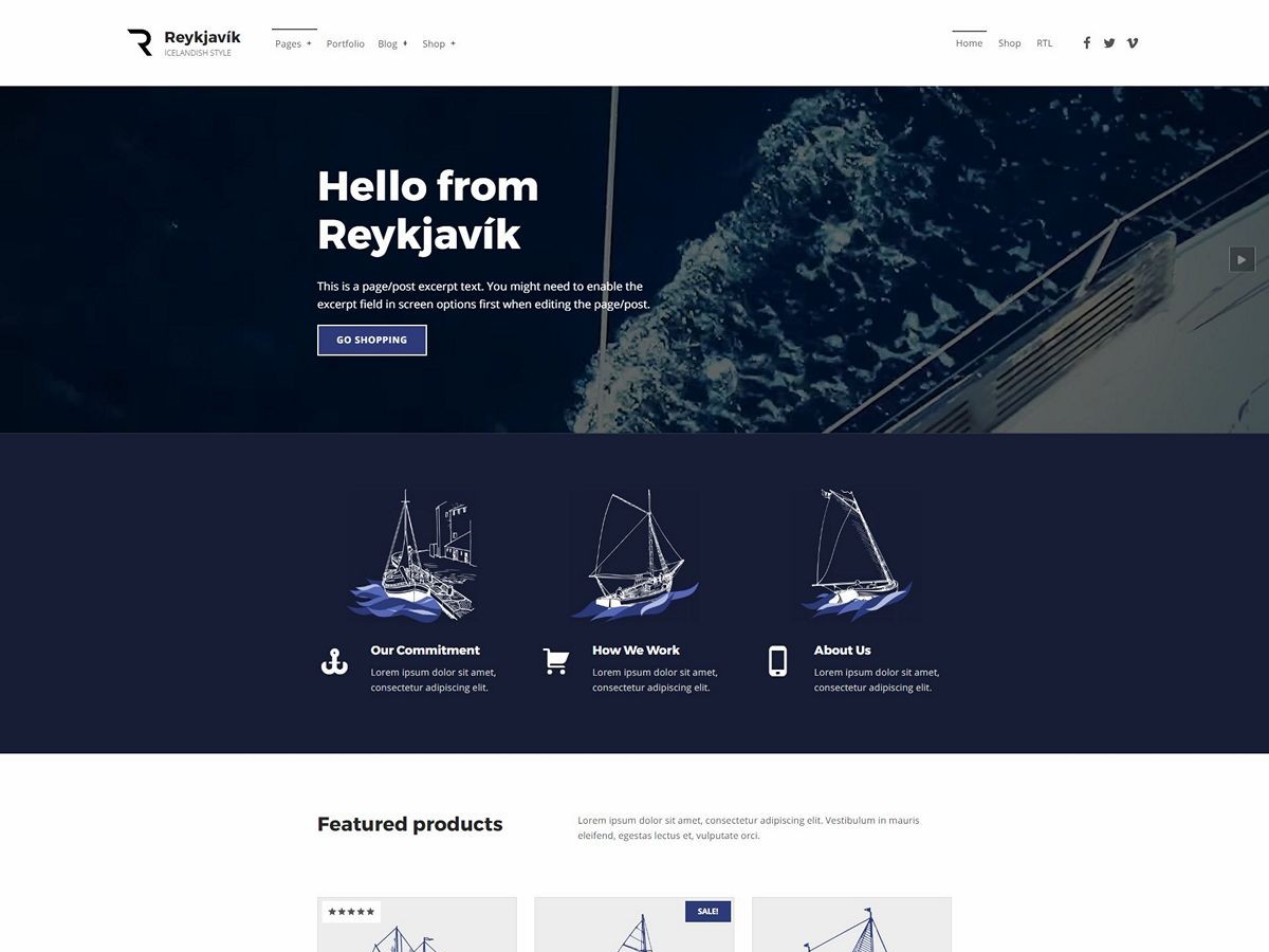Reykjavik шаблон для WordPress