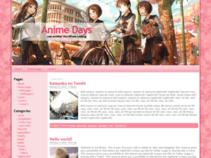 Anime Days шаблон для WordPress