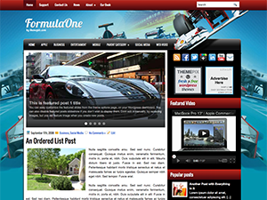 FormulaOne шаблон для WordPress