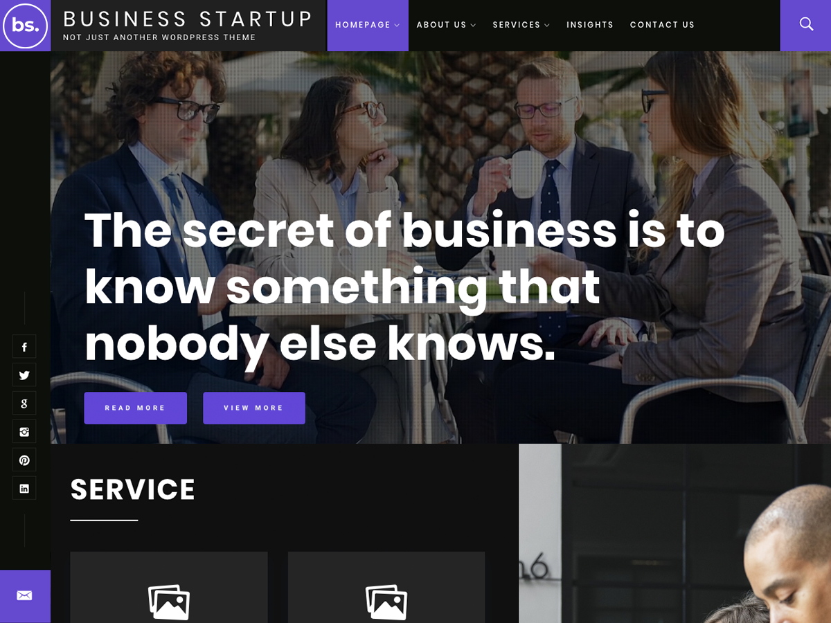 Business Startup шаблон для WordPress
