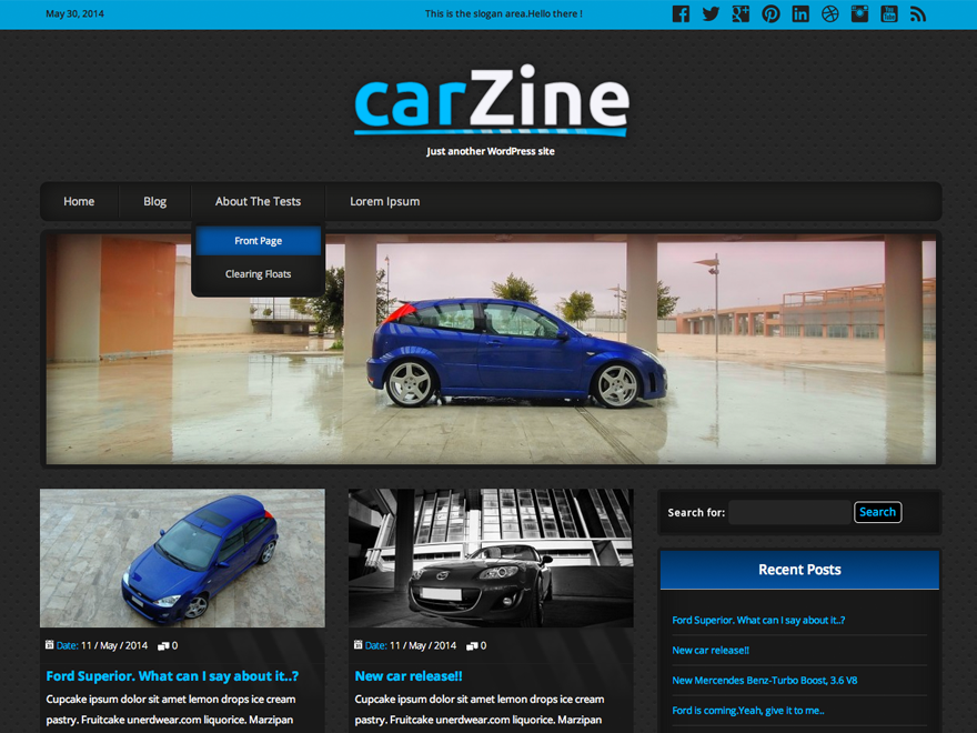 CarZine шаблон для WordPress