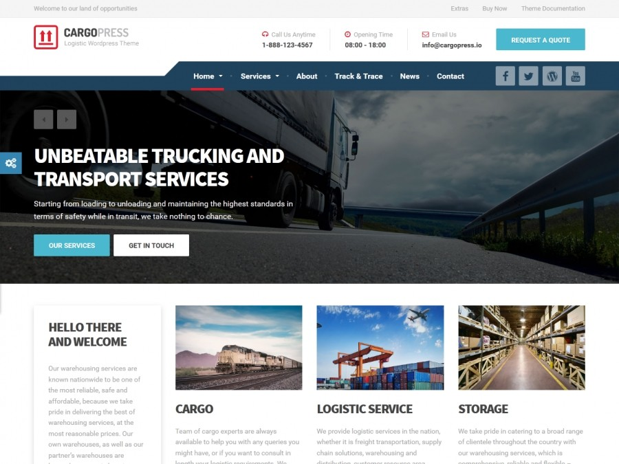 Cargopress премиум HTML шаблон для логистической компании