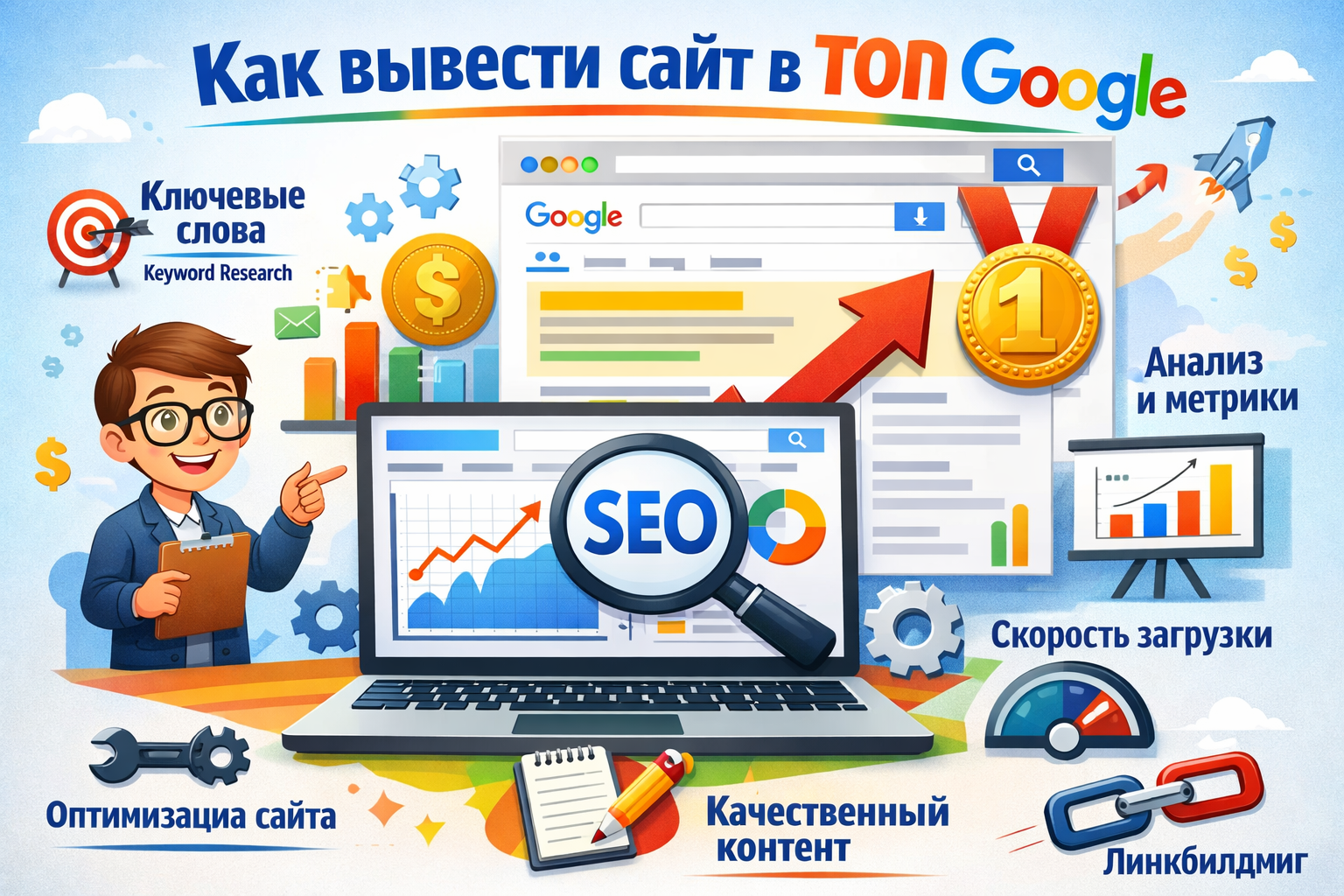 Как вывести сайт в топ Google