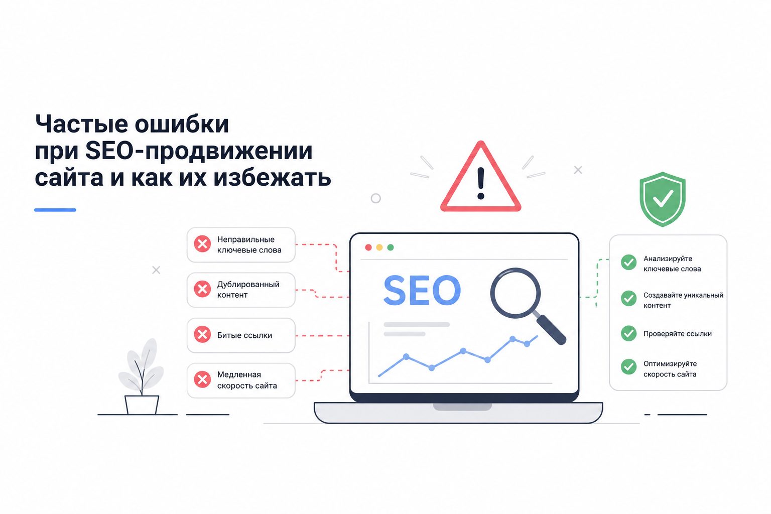 Частые ошибки при SEO-продвижении сайта и как их избежать